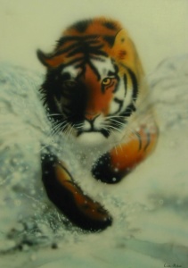 airbrush - CARA RIBAS : Tigre