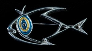 Jean Cocteau Jewel : Brooch : Fish (silver finish)