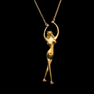 Jean Cocteau Jewel : pendant : The dancer (gold finish)