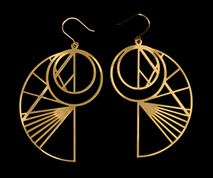 Da Vinci Earrings : Sketches n1 (gold)