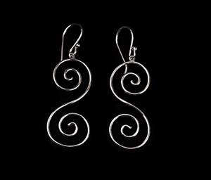 Gustav Klimt earrings : Volutes