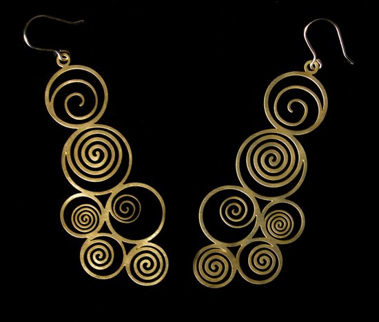 Klimt earrings : The tree of life