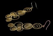 Boucles d'oreilles Klimt : L'arbre de vie (dtail 1)