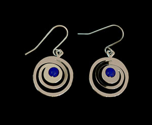 Boucles d'oreilles Klimt : Spirales Art Nouveau (argent)