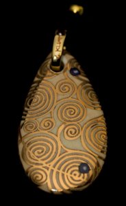 Bijou Klimt : Pendentif goutte : Sea Serpents