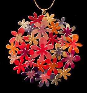 Colgante Klimt : Jardn de flores (otoo)