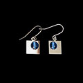 Malevitch earrings : Blue Circle