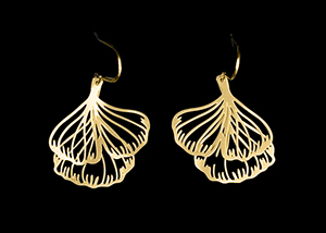 Tiffany earrings : Ginkgo n2 (gold finish)