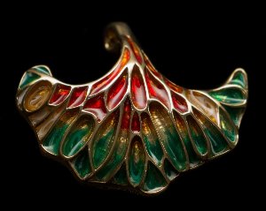 Louis C. Tiffany Jewellery : Brooch Pendant : Poppy flower