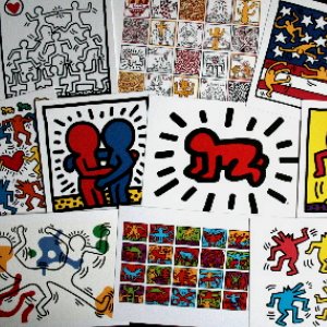 Keith Haring - Lot de 10 grandes cartes postales