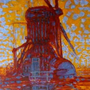 Piet Mondrian - Quadrichomie sur Arches : Moulin au soleil