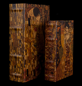 Set of 2 Gustav Klimt boxes : The kiss & Adele Bloch
