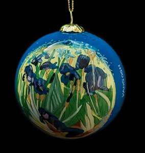 Van Gogh Glass ball christmas ornament, Irises