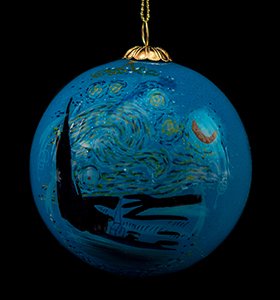 Van Gogh Glass ball christmas ornament, Starry night