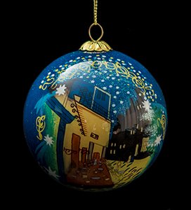 Van Gogh Glass ball christmas ornament, Cafe Terrace at Night
