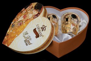 Carmani : Duo de Mugs Gustav Klimt bote coeur : Le Baiser
