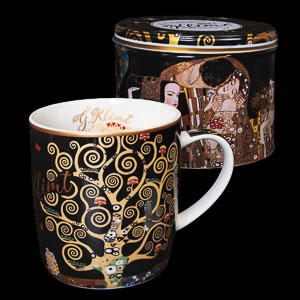 Carmani : Mug Gustav Klimt : El rbol de la vida (caja metlica)