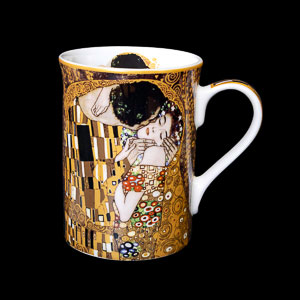 Carmani : Mug Gustav Klimt : El beso (dark)