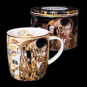 Carmani : Mug Gustav Klimt : El beso (caja metlica)