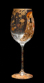 Verre  vin Klimt : Le baiser (Carmani), dtail n3