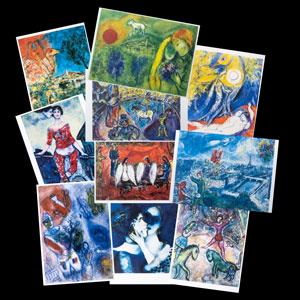 10 tarjetas postales de Marc Chagall (Lote n1)