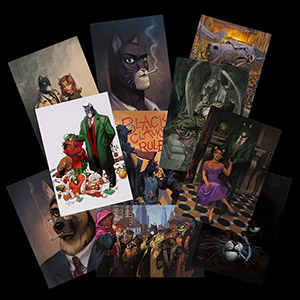 10 cartoline Blacksad di Juanjo Guarnido