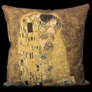 Gustav Klimt cushion cover : The kiss