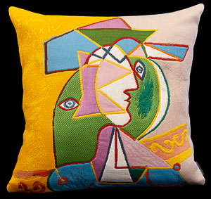 Funda de cojn Pablo Picasso : Femme au chapeau, 1934