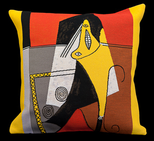 Funda de cojn Pablo Picasso : Mujer en una silla