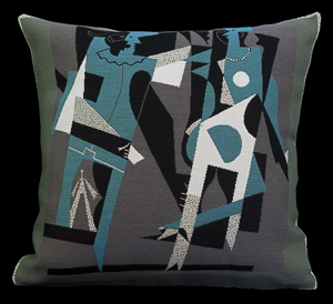Pablo Picasso cushion cover : Harlequin and Lady with Necklace