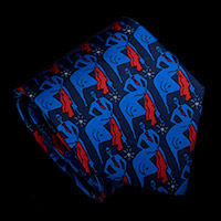 Jean Cocteau Silk Tie, Corrida (blue)