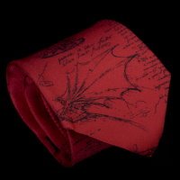Cravate en soie Lonard De Vinci, Codex (rouge)