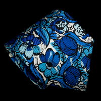 Cravatta in seta Raoul Dufy, I belli fiori (blu)