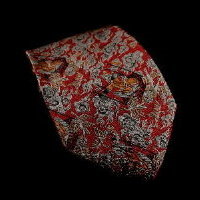 Raoul Dufy silk tie, Hunting (red)