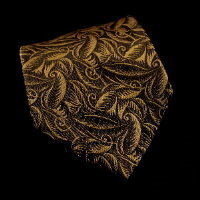 Raoul Dufy silk tie, Tulips and leaves (gold)