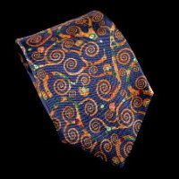 Cravatta in seta Gustav Klimt, L'albero della vita (Blu)