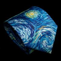 Cravate en soie Vincent Van Gogh, Nuit toile