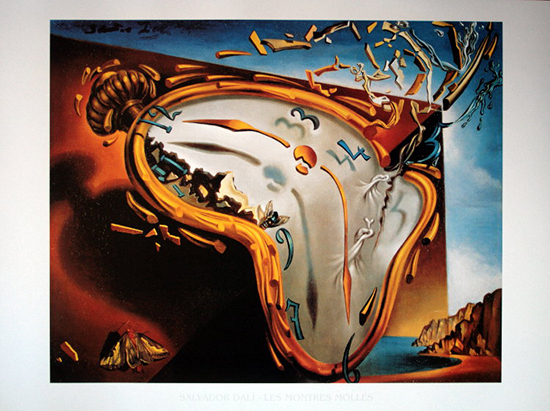 Affiche Salvador Dali : La montre molle, 1931
