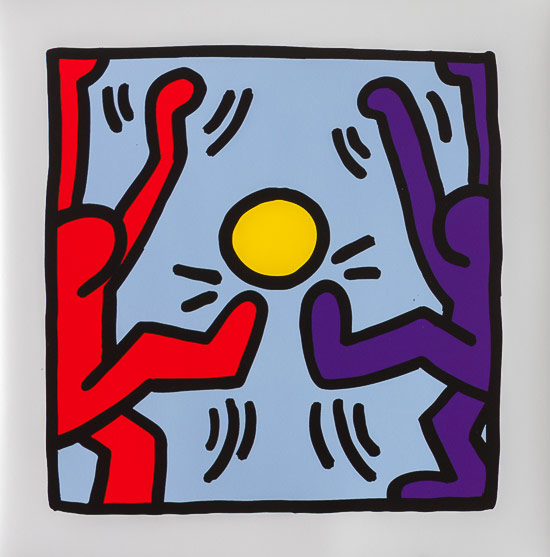 Keith Haring poster print, Untitled, 1988 (football 2)