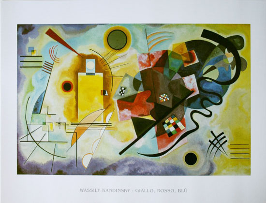 Affiche Kandinsky : Gelb-rot-blau (Jaune, rouge, bleu), 1925