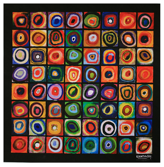 Lmina Kandinsky, Color of squares