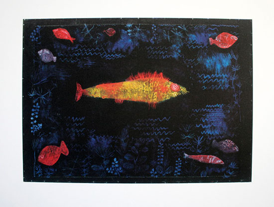 Paul Klee poster, The golden fish (1925)