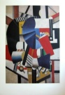 Fernand LEGER : Quadrichromie : Femme au miroir 1920