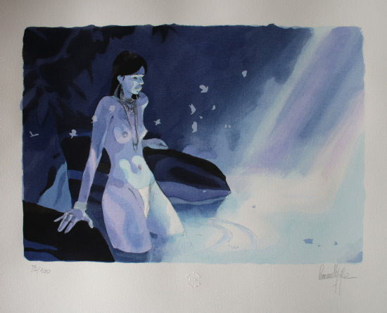 Emmanuel Lepage Original serigraph : Au coeur de la nuit