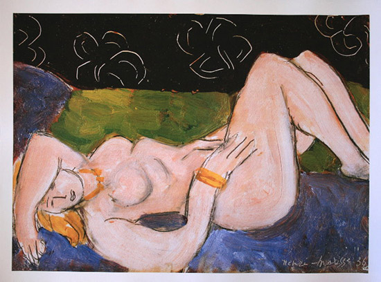 Affiche d'art Henri Matisse : Nu allong