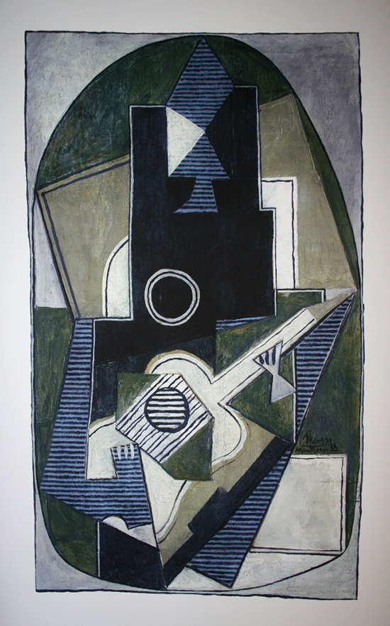 Stampa (Giclee) Pablo Picasso, Luomo con la chitarra (1918)