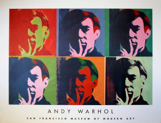 Affiche Andy Warhol : Six Autoportraits, 1967