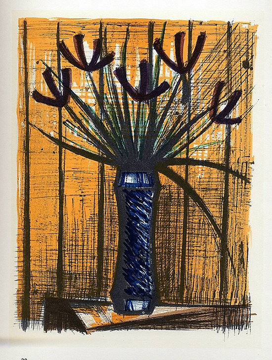 Lithographie Bernard Buffet : Iris, 1967