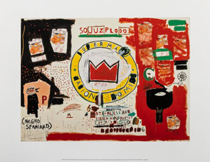 Stampa Jean Michel Basquiat, Crown, 1988