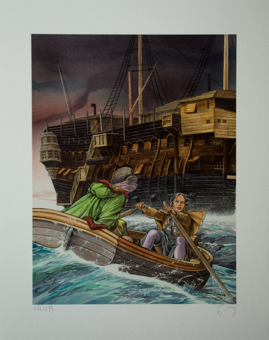 Affiche signe de Franois Bourgeon : Les Passagers du vent - Le ponton